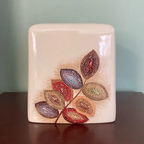 Croscill Bath Croscill Mosaic Leaves Bath Tissue Box Cover Ceramic Poshmark
